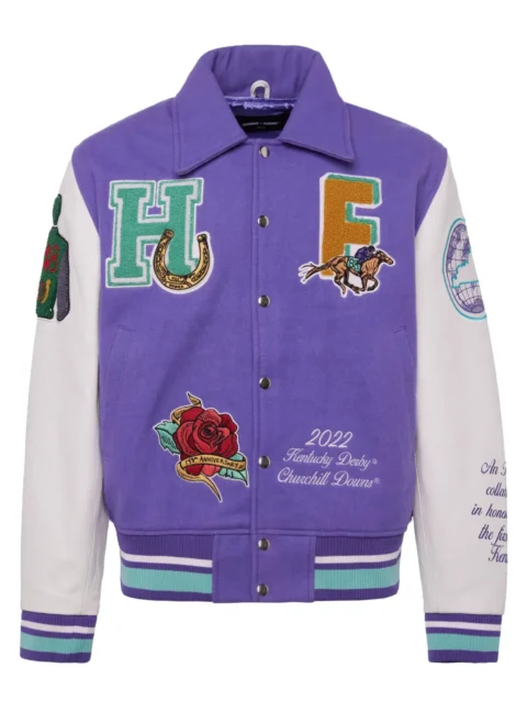 World Champs Homme+Femme Purple & White Varsity Jacket