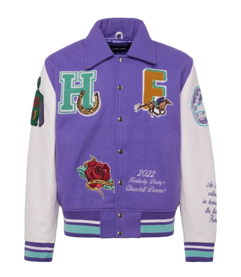 World Champs Homme+Femme Purple & White Varsity Jacket