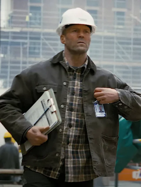 A Working Man 2025 Jason Statham Grey Jacket