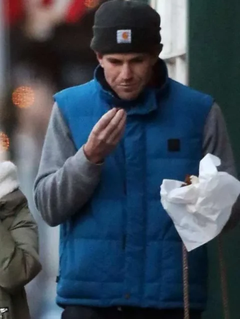 Austin Stowell The Hating Game Blue Vest