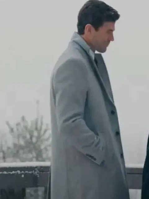 Austin Stowell The Hating Game Grey Coat