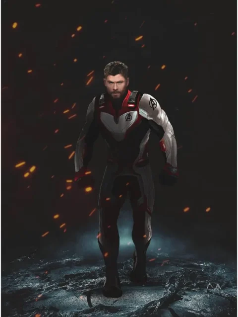 Avengers Endgame Red Quantum Realm Leather Jacket