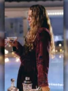 Blake Lively Another Simple Favor Maroon Coat