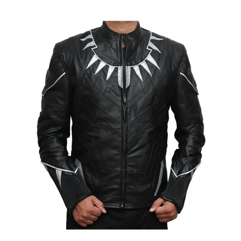 Chadwick Boseman Avengers Panther Jacket Black - Image 2
