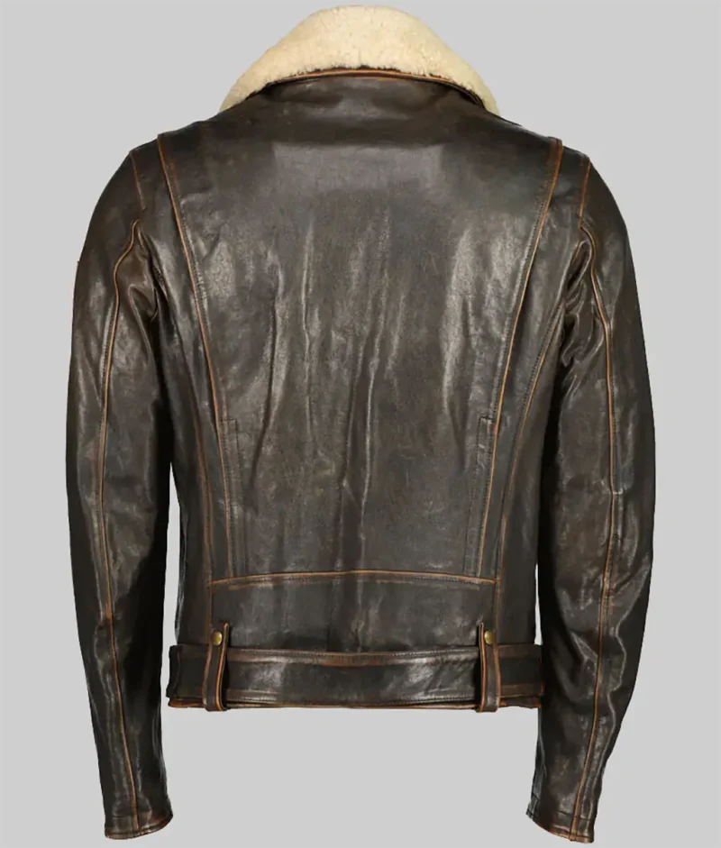 Elon Musk Brown Biker Leather Jacket