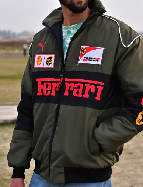 Embroidered Green Ferrari Jacket