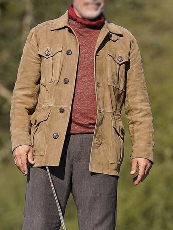 Esai Morales Mission Impossible 7 Brown Suede Jacket