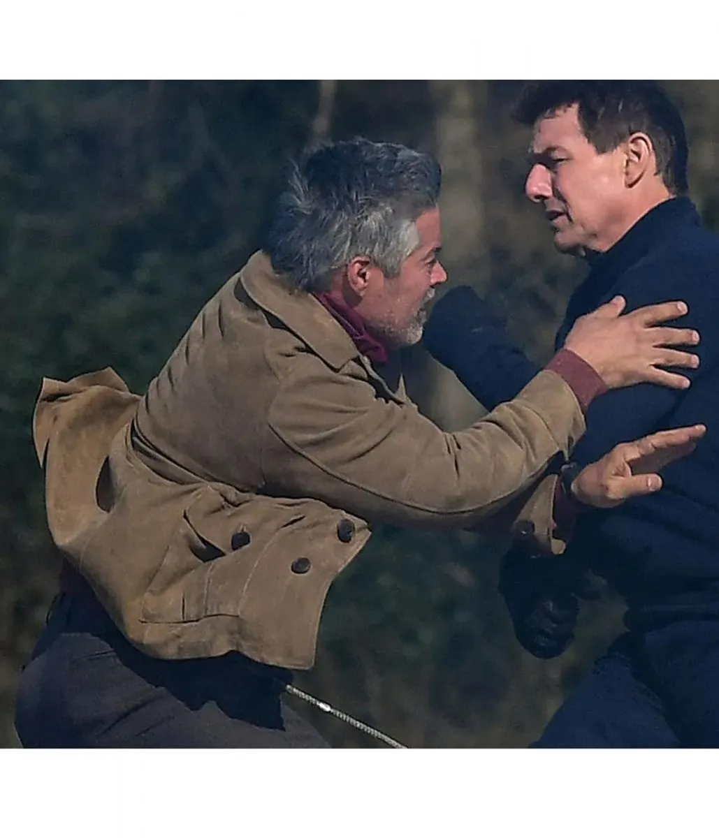 Esai Morales Mission Impossible 7 Brown Suede Jacket