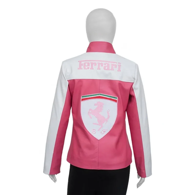Ferrari Pink Leather Jacket
