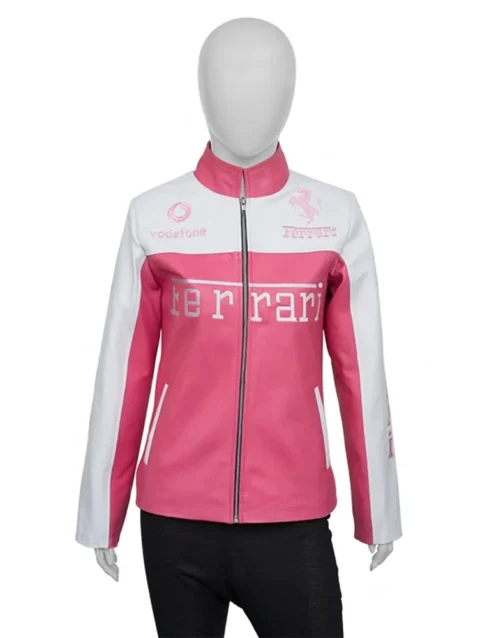 Ferrari Pink Leather Jacket