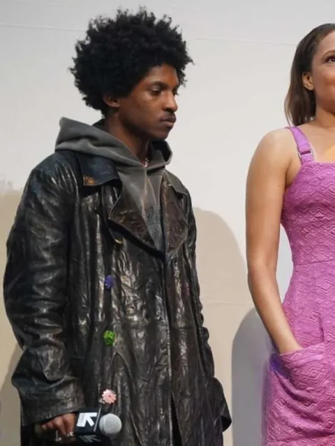 I’m a Virgo Scat Black Leather Coat
