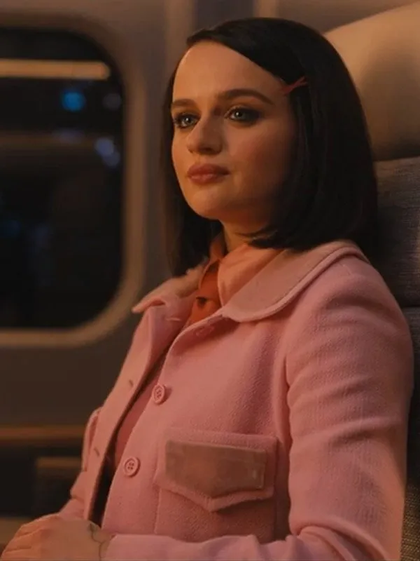 Joey King Bullet Train Pink Coat