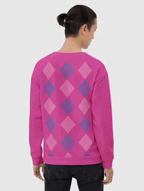 KPop Demon Hunters Baby Saja's Argyle Crewneck Sweatshirt