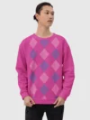 KPop Demon Hunters Baby Saja's Argyle Crewneck Sweatshirt