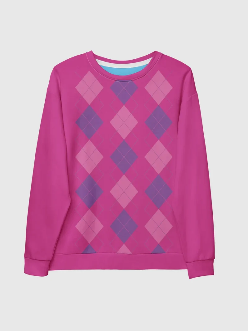 KPop Demon Hunters Baby Saja's Argyle Crewneck Sweatshirt
