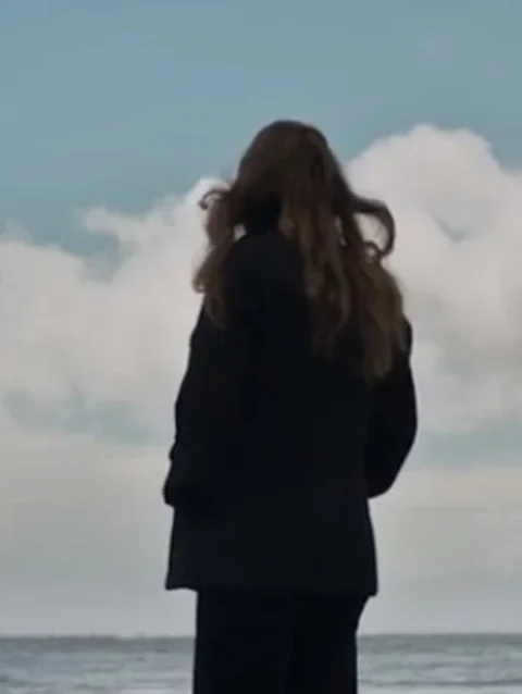 Kerry Condon In the Land of Saints and Sinners Black Peacoat