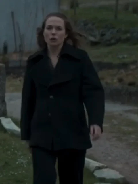 Kerry Condon In the Land of Saints and Sinners Black Peacoat