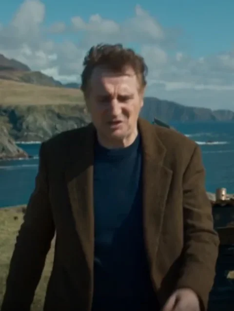Liam Neeson In The Land Of Saints And Sinners Brown Blazer