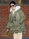 Lucy Hale The Hating Game 2021 Green Jacket