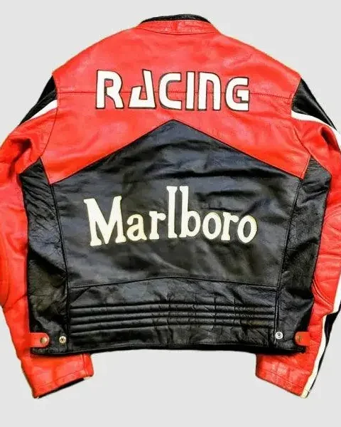 Marlboro Motorcycle Biker Leather Jacket
