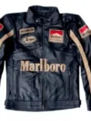 Marlboro Black Racing Leather Jacket