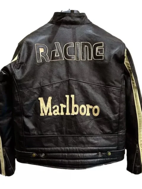 Marlboro Black Racing Leather Jacket