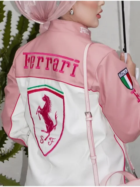Pink Ferrari Racing Jacket