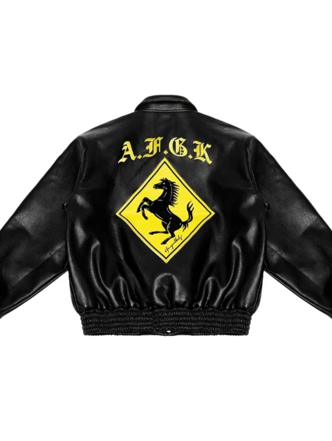 Racing Ferrari Leather Jacket