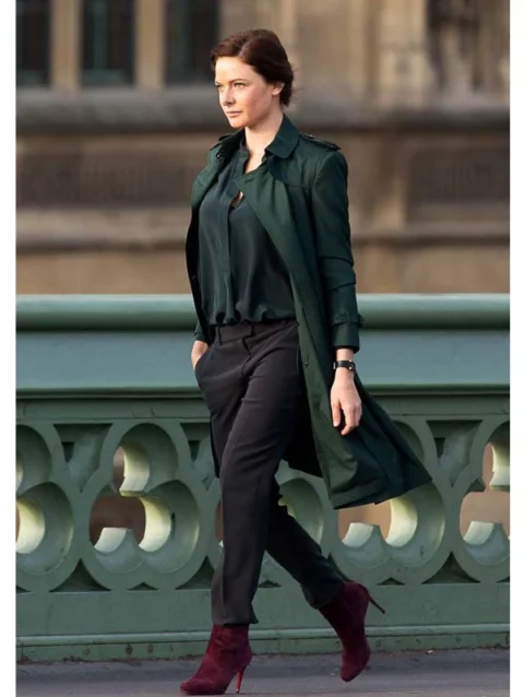 Rebecca Ferguson Mission Impossible 5 Green Trench Coat