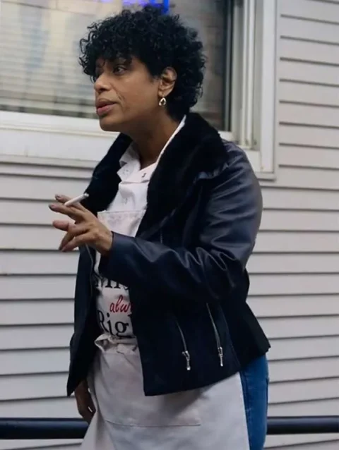 Tina Marrero The Bear Black Leather Jacket