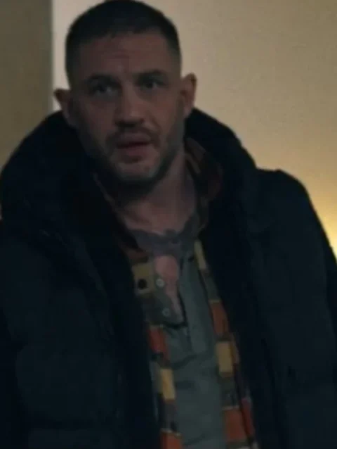 Tom Hardy Havoc 2025 Black Puffer Vest