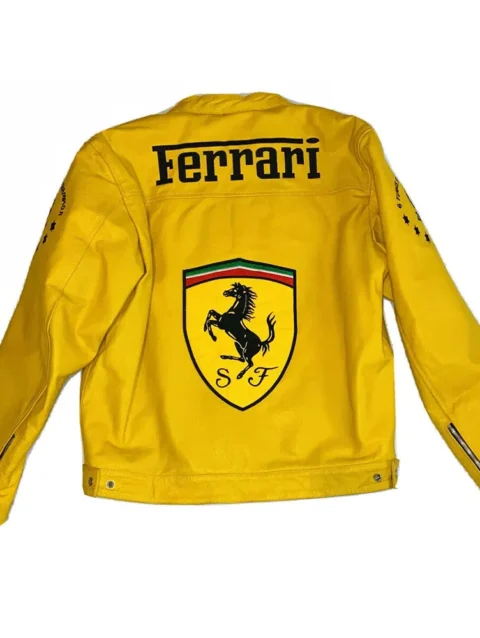 Vintage Biker Ferrari Yellow Jacket