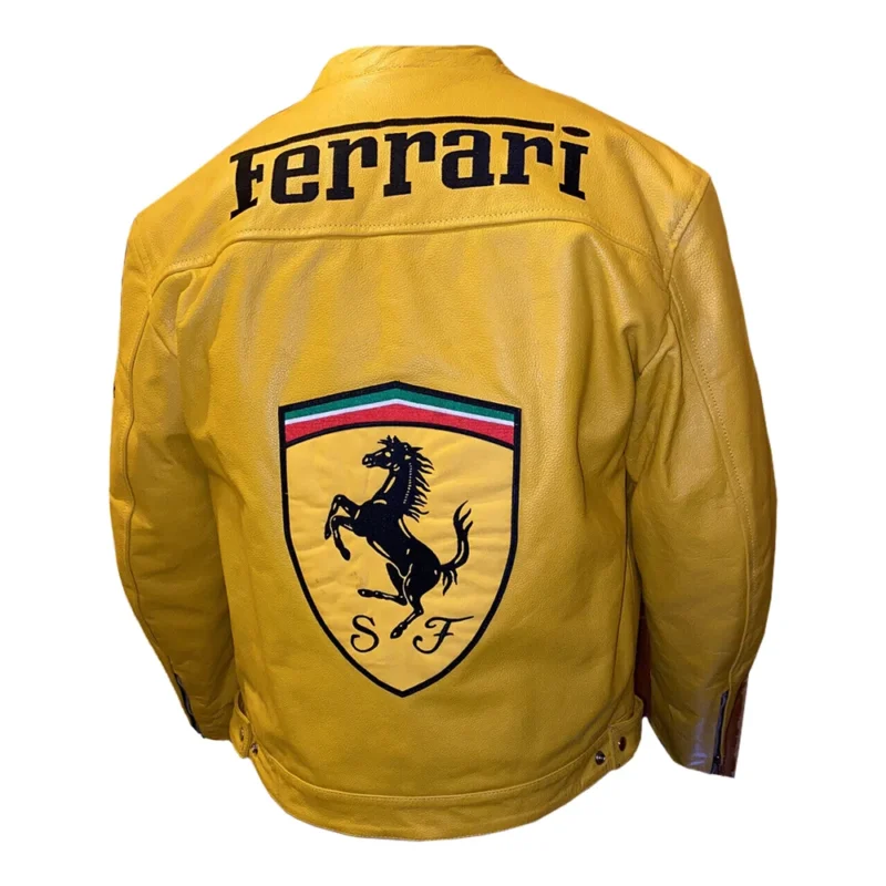 Vintage Biker Ferrari Yellow Jacket