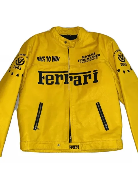 Vintage Biker Ferrari Yellow Jacket