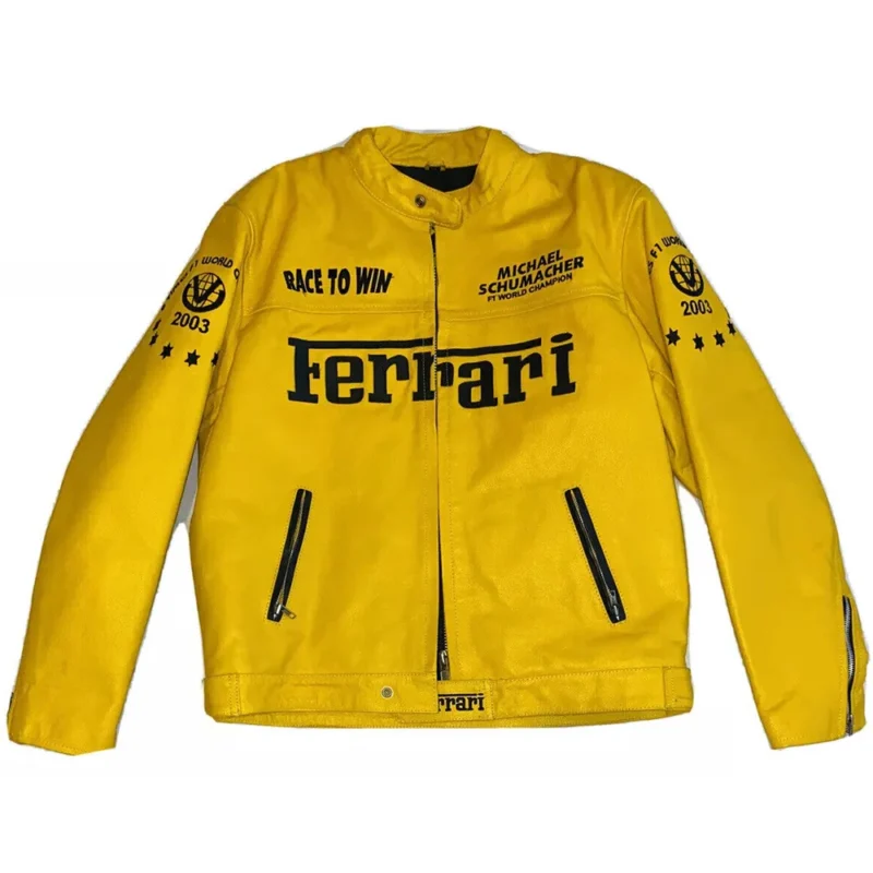 Vintage Biker Ferrari Yellow Jacket