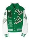 Louis Vuitton Green & White Varsity Jacket
