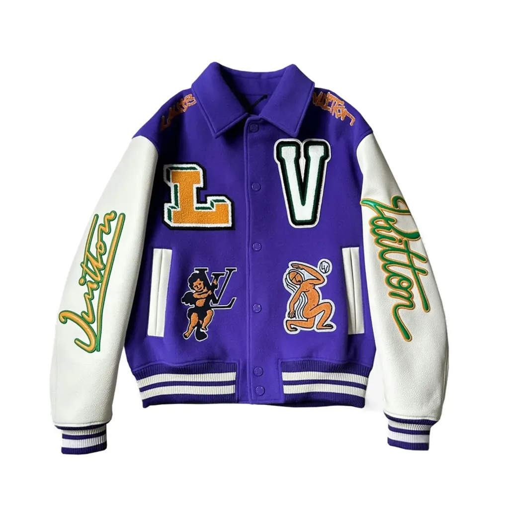 Louis-Vuitton-Purple-and-White-Varsity-Jacket-1