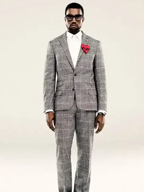Kanye West 808s and Heartbreak Checked Suit