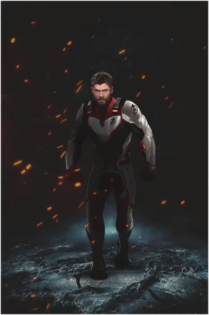 Avengers Endgame Red Quantum Realm Jacket Leather