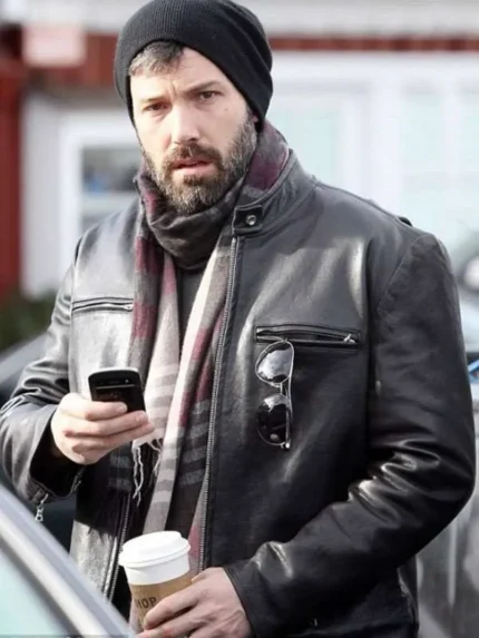 Ben Affleck Black Jacket Leather