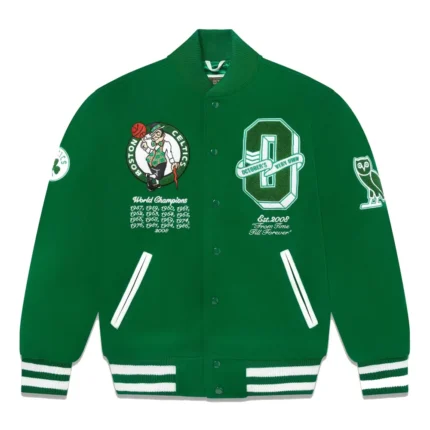 Boston Celtics OVO X Wool Varsity Green Jacket