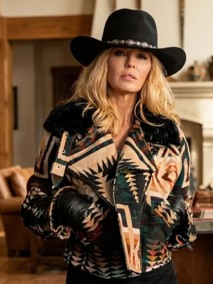 Dutton Ranch S01 Kelly Reilly Western Print Jacket