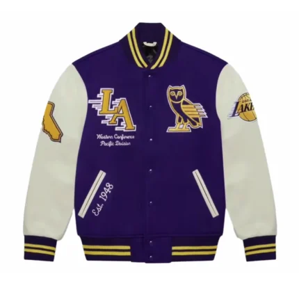 Los Angeles Lakers OVO X Varsity Jacket Wool & Leather