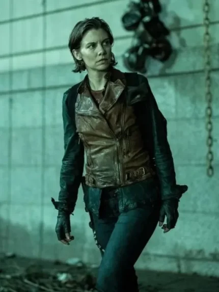 Maggie Rhee The Walking Dead: Dead City Brown Vest Leather