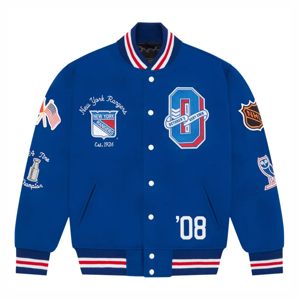 New-York-Rangers-OVO-x-NHL-Blue-Full-Snap-Varsity-Jacket.webp