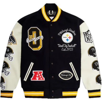 Pittsburgh Steelers OVO Varsity Jacket Wool & Leather
