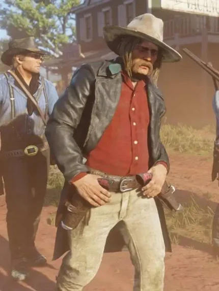 Micah Bell Red Dead Redemption Black Leather Coat