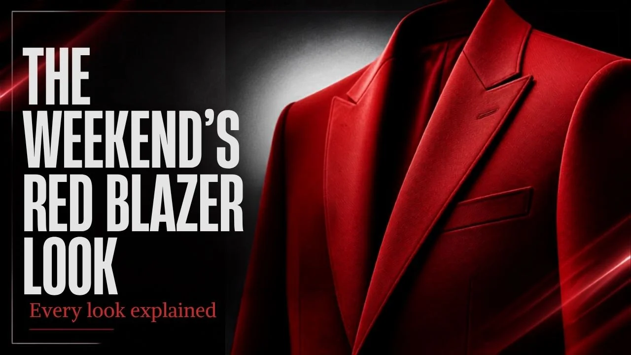 the weeknd red suit