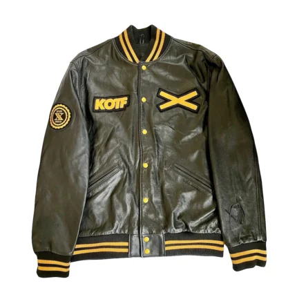 The Weeknd Xo Jackets Black & Yellow Varsity Jacket Leather