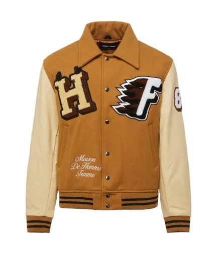 World Champs Homme+Femme Varsity Jacket Brown & Camel